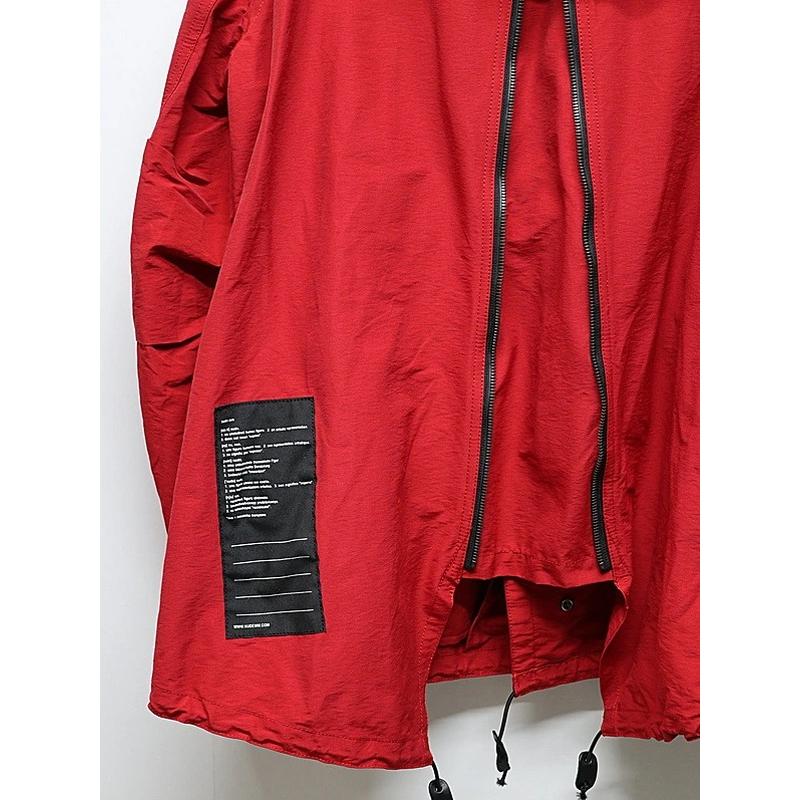 nude:masahikomaruyama・ヌードマサヒコマルヤマ/Cotton/Nylon Grosgrain-Water Repellent Finishマルチジップショートモッズコート/Red | nude:masahiko maruyama | 13