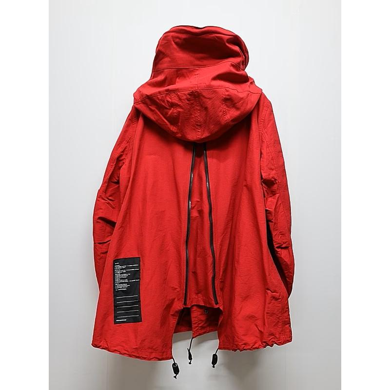 nude:masahikomaruyama・ヌードマサヒコマルヤマ/Cotton/Nylon Grosgrain-Water Repellent Finishマルチジップショートモッズコート/Red | nude:masahiko maruyama | 14