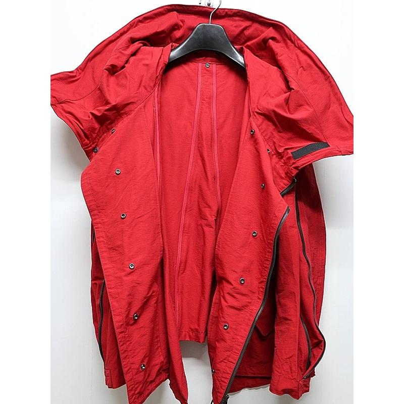 nude:masahikomaruyama・ヌードマサヒコマルヤマ/Cotton/Nylon Grosgrain-Water Repellent Finishマルチジップショートモッズコート/Red | nude:masahiko maruyama | 16