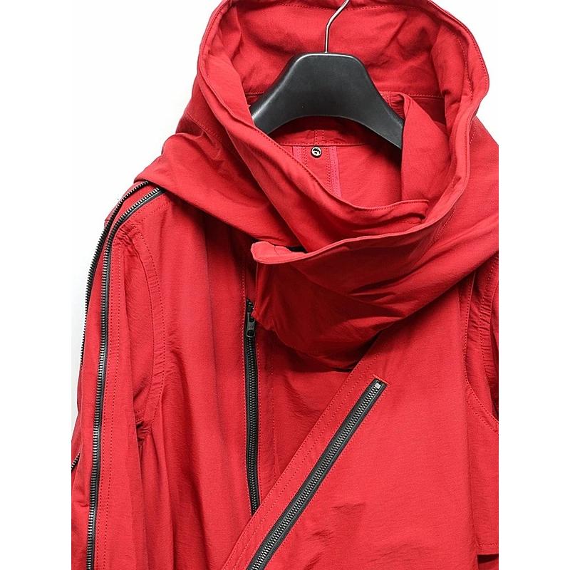 nude:masahikomaruyama・ヌードマサヒコマルヤマ/Cotton/Nylon Grosgrain-Water Repellent Finishマルチジップショートモッズコート/Red | nude:masahiko maruyama | 08