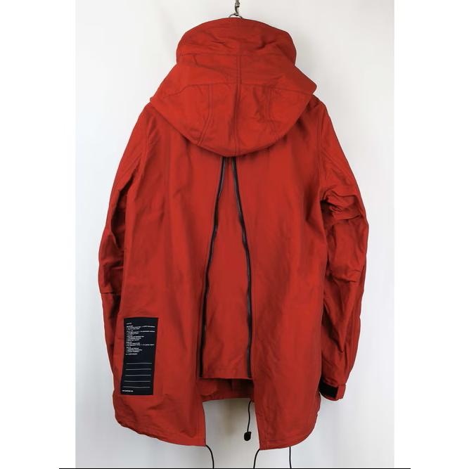 (予約品)8〜9月入荷予定/nude:masahikomaruyama・ヌードマサヒコマルヤマ/Cotton/Nylon Grosgrain-Water Repellent Finishマルチジップショートモッズコート/Red | nude:masahiko maruyama | 09