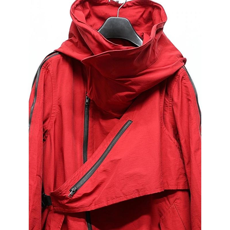 nude:masahikomaruyama・ヌードマサヒコマルヤマ/Cotton/Nylon Grosgrain-Water Repellent Finishマルチジップショートモッズコート/Red | nude:masahiko maruyama | 09
