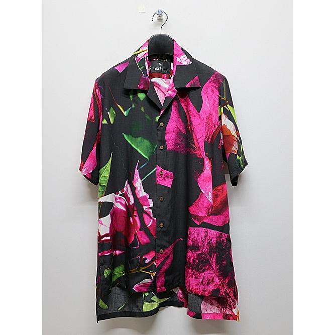 (予約品）8〜9月入荷予定/THE ONENESS（ザワンネス）/Bougainvillea ALOHA Shirt/Black｜offside｜08