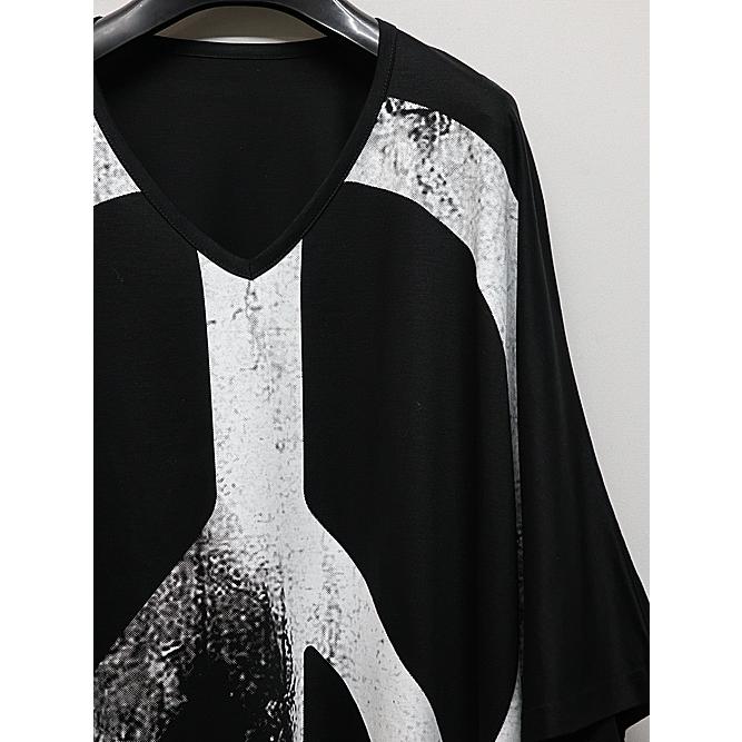 (予約品）7〜8月入荷予定/THE ONENESS（ザワンネス）/Eco Rayon&Organic Cotton Jersey Dolman V-Nack/Black｜offside｜11