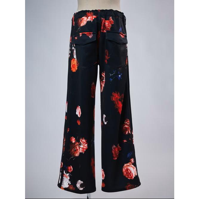 (予約品）6〜7月入荷予定/THE ONENESS・ザワンネス/Flora Recycle Jersey Slacks/Blackの画像