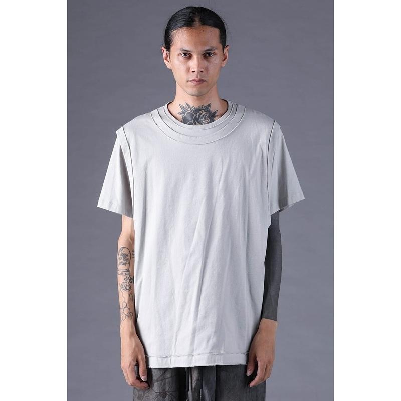 (予約品）2〜3月入荷予定/D.HYGEN・ディーハイゲン/30/-天竺レイヤードS/STシャツ/GRAY | 