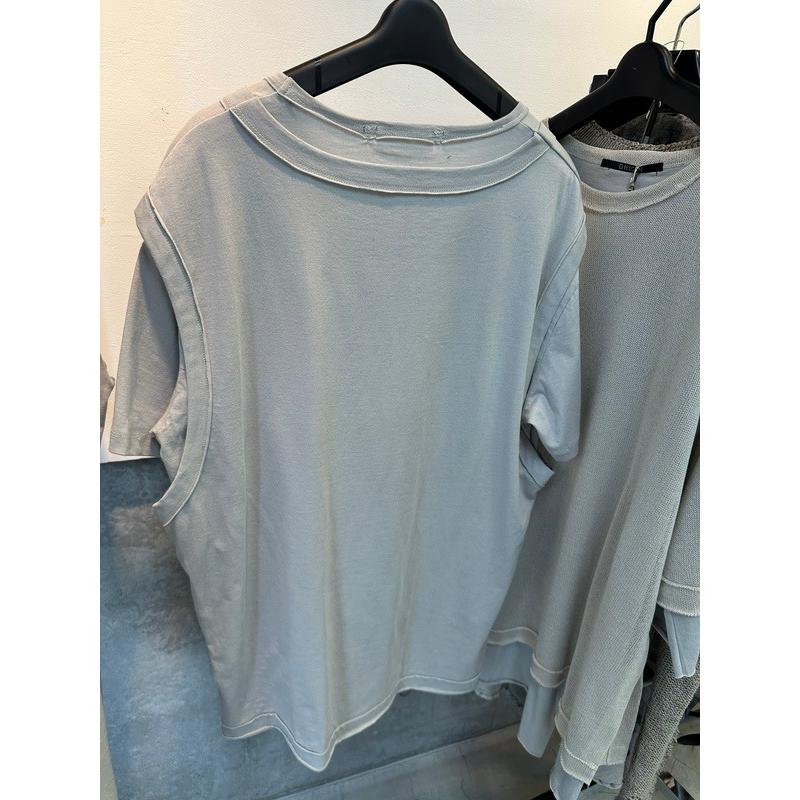 (予約品）2〜3月入荷予定/D.HYGEN・ディーハイゲン/30/-天竺レイヤードS/STシャツ/GRAY |  | 12