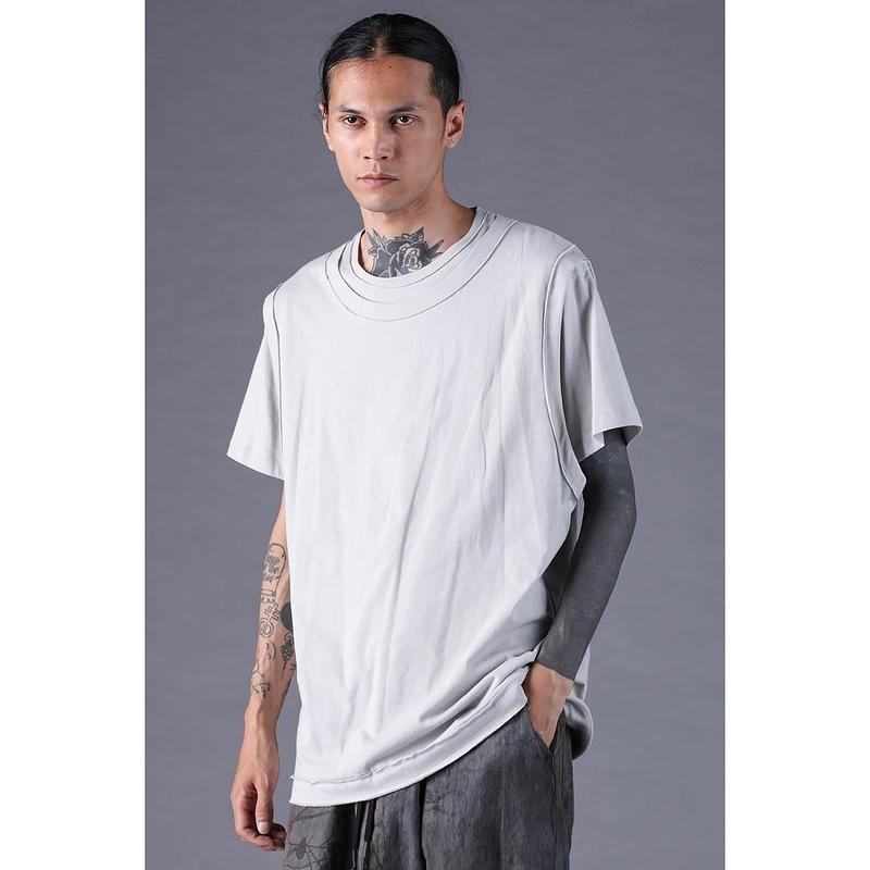 (予約品）2〜3月入荷予定/D.HYGEN・ディーハイゲン/30/-天竺レイヤードS/STシャツ/GRAY |  | 01