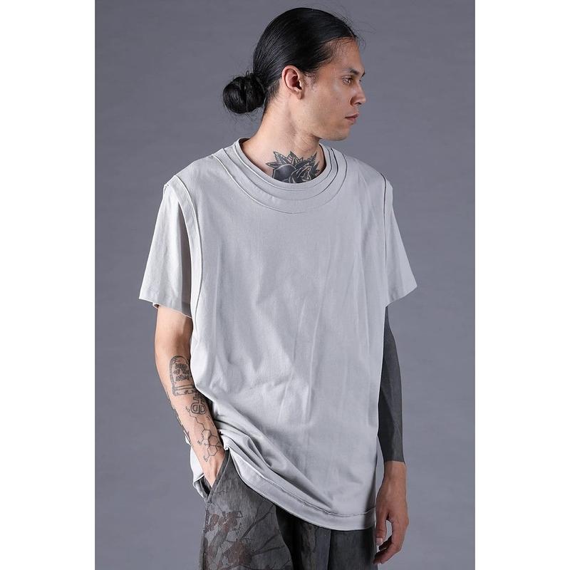 (予約品）2〜3月入荷予定/D.HYGEN・ディーハイゲン/30/-天竺レイヤードS/STシャツ/GRAY |  | 02