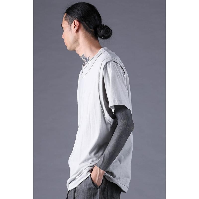 (予約品）2〜3月入荷予定/D.HYGEN・ディーハイゲン/30/-天竺レイヤードS/STシャツ/GRAY |  | 04