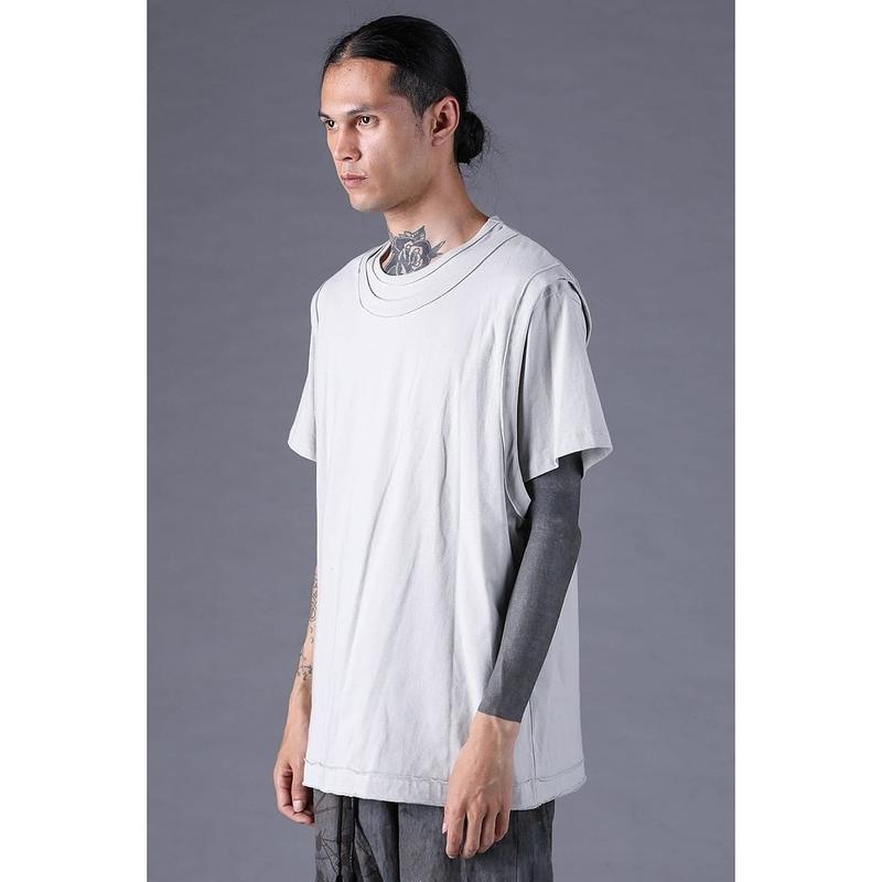 (予約品）2〜3月入荷予定/D.HYGEN・ディーハイゲン/30/-天竺レイヤードS/STシャツ/GRAY |  | 05