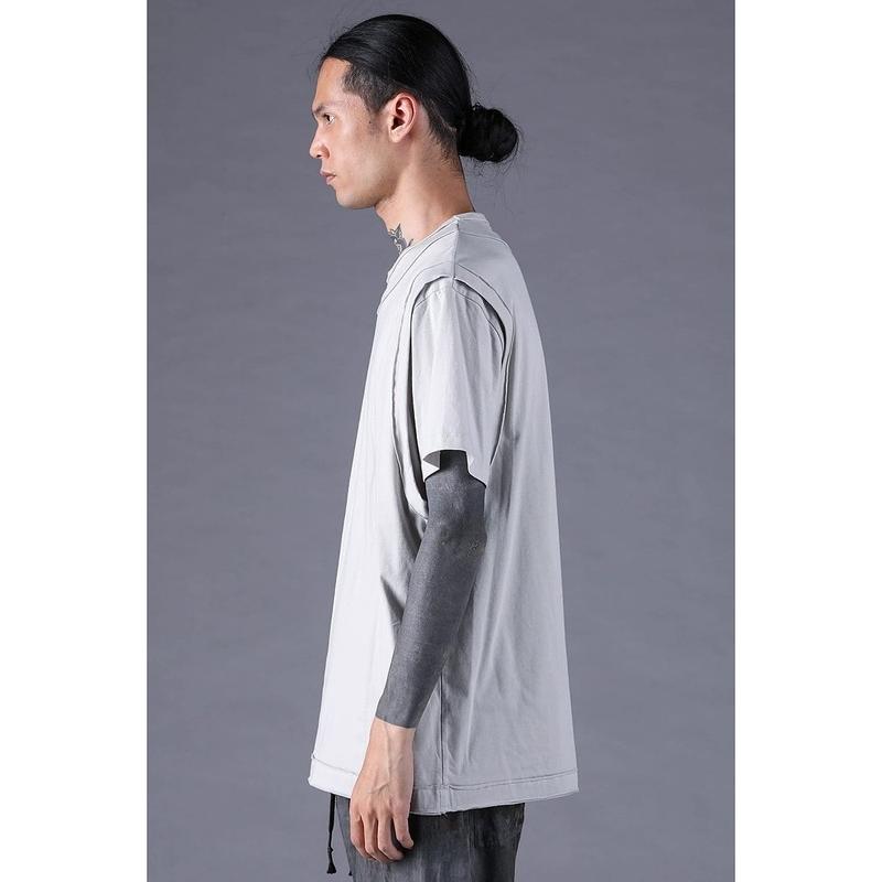(予約品）2〜3月入荷予定/D.HYGEN・ディーハイゲン/30/-天竺レイヤードS/STシャツ/GRAY |  | 06