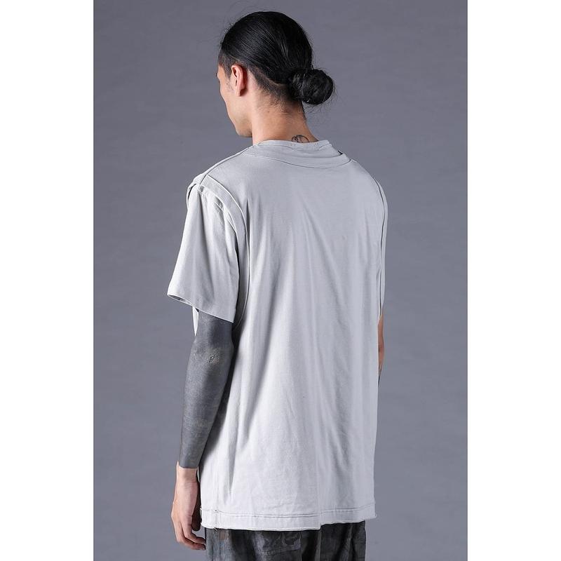 (予約品）2〜3月入荷予定/D.HYGEN・ディーハイゲン/30/-天竺レイヤードS/STシャツ/GRAY |  | 07