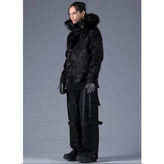 (予約品）9〜10月入荷予定/D.HYGEN・ディーハイゲン/コヨーテファーフライトジャケット/BLACKの画像