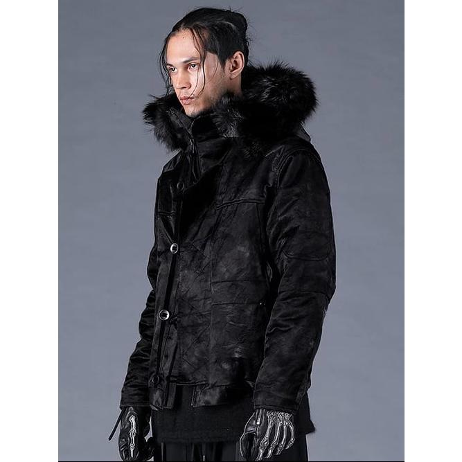 (予約品）9〜10月入荷予定/D.HYGEN・ディーハイゲン/コヨーテファーフライトジャケット/BLACKの画像