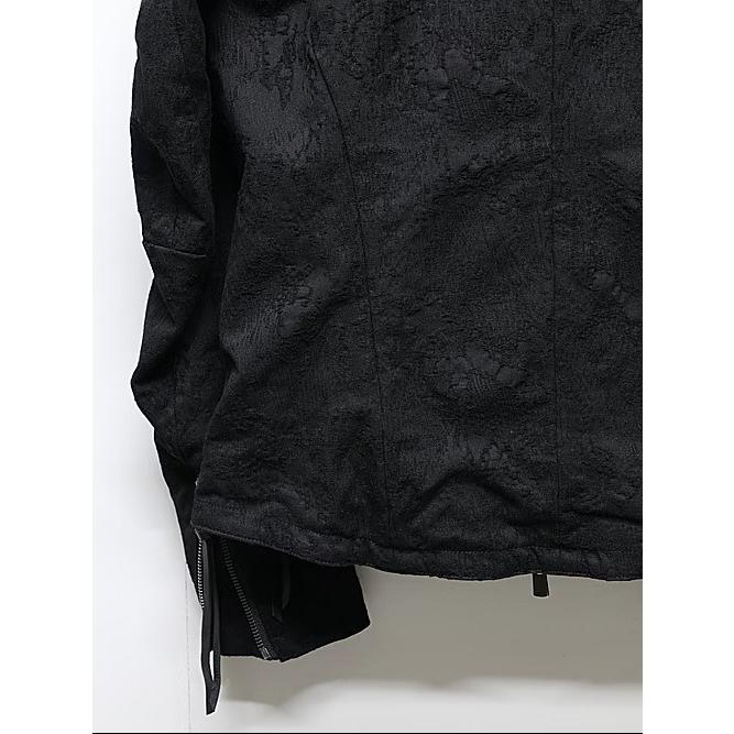 (予約品）8〜9月入荷予定/D.HYGEN・ディーハイゲン/ダメージジャガードシングルライダースジャケット/BLACKの画像