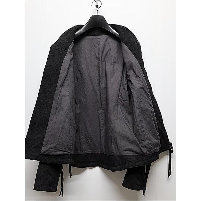 (予約品）8〜9月入荷予定/D.HYGEN・ディーハイゲン/ダメージジャガードシングルライダースジャケット/BLACKの画像
