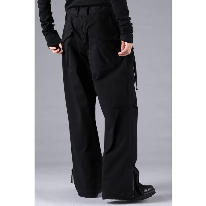 D.HYGEN・ディーハイゲン/へビージャージーバギーパンツ/BLACK