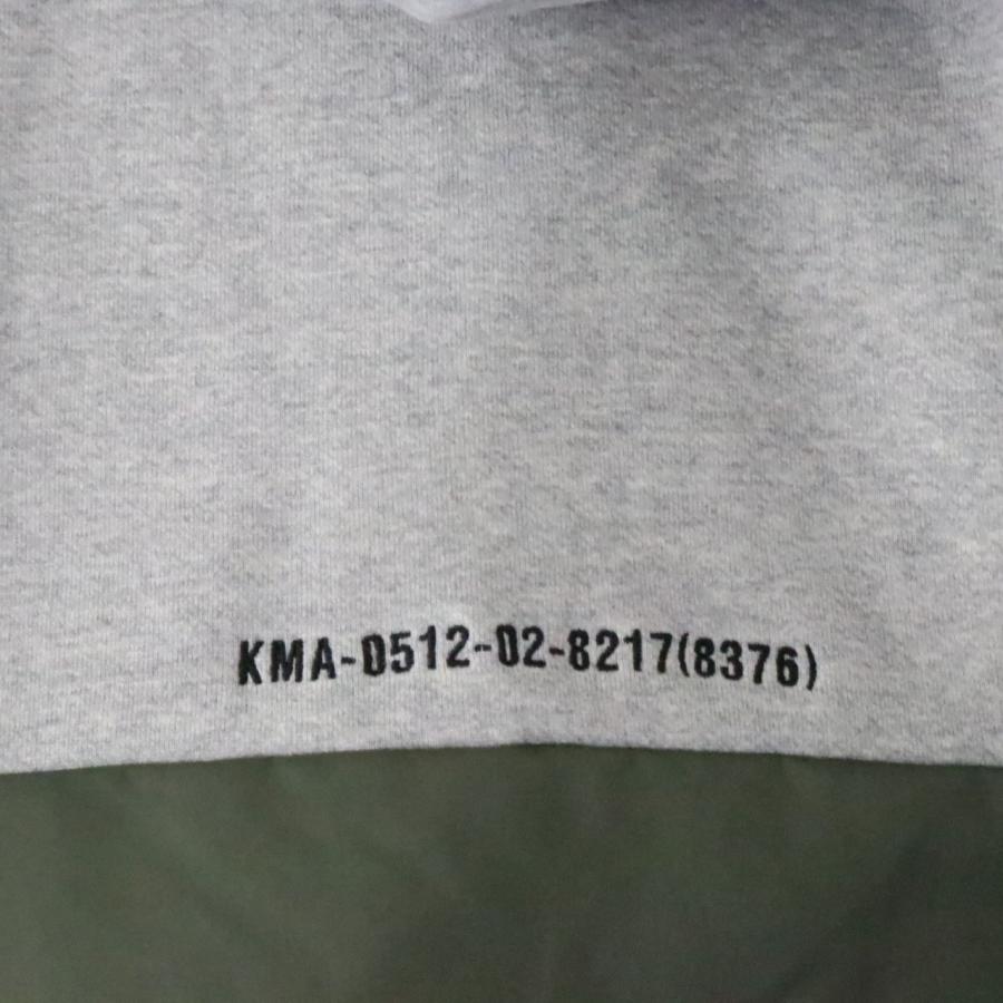 【中古】Kiema キーマ L メンズ ブルゾン ミリタリーブルゾン MA-1 HOODIE エムエーワン フーディー カーキ KFT010 中古A 古着｜ofreco｜06