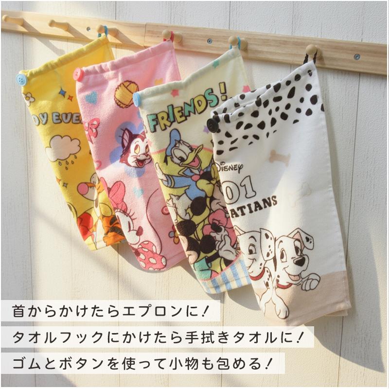 キャラクター おりこうタオル 35×34cm 綿100% エプロンタオル