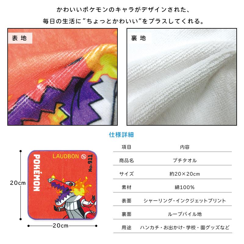 ポケットモンスター ポケモン ミニタオル 20×20cm 綿100% 伝説