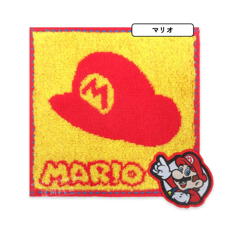 スーパーマリオ まめタオル 15×15cm 綿100% 無撚糸 キャラクター