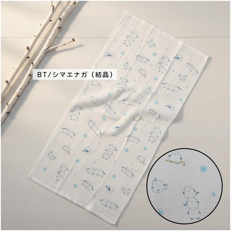 表ガーゼ 裏ワッフル バスタオル 60×120cm 綿100% パンダ シマエナガ