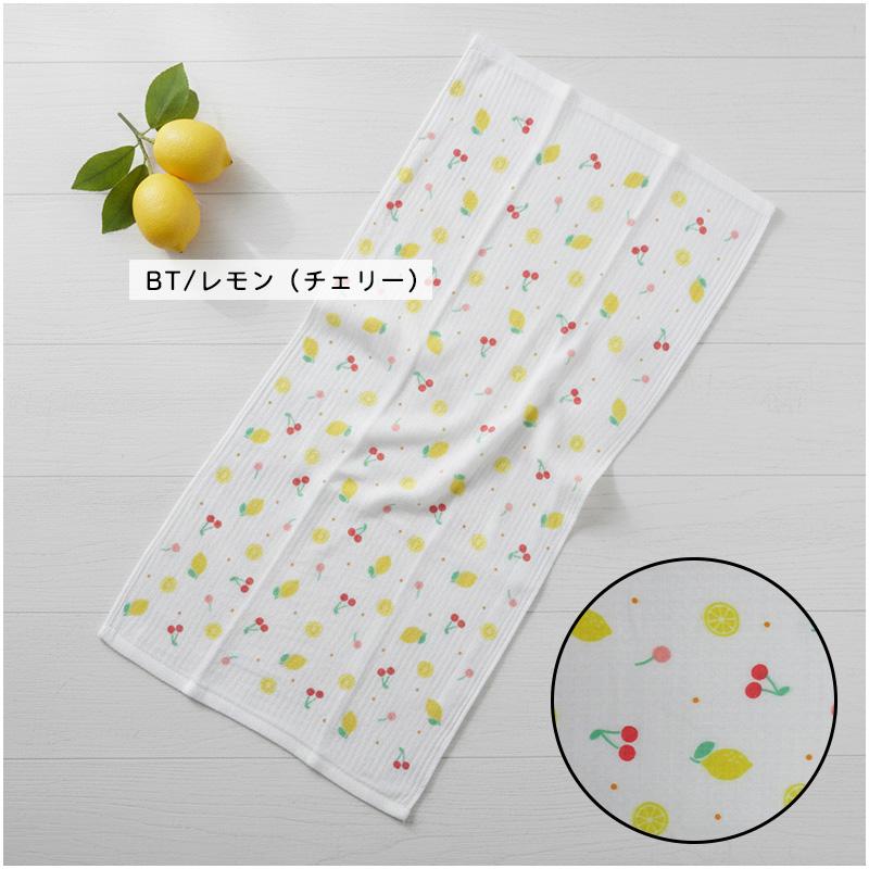 表ガーゼ 裏ワッフル バスタオル 60×120cm 綿100% パンダ シマエナガ