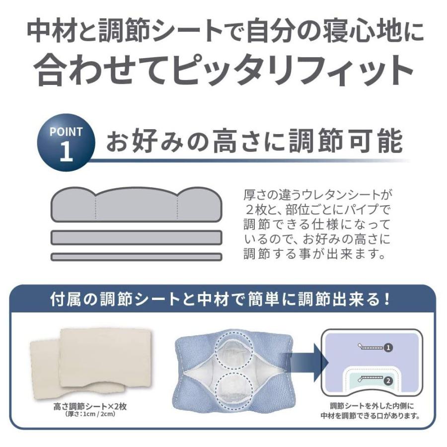 メリーナイト 肩・頸椎安定まくら 枕 自分で 高さ調整 シート 父の日
