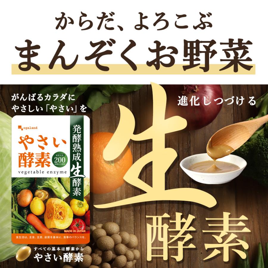 ogaland（オーガランド） やさい酵素 （約12ヶ月分） 酵素サプリ