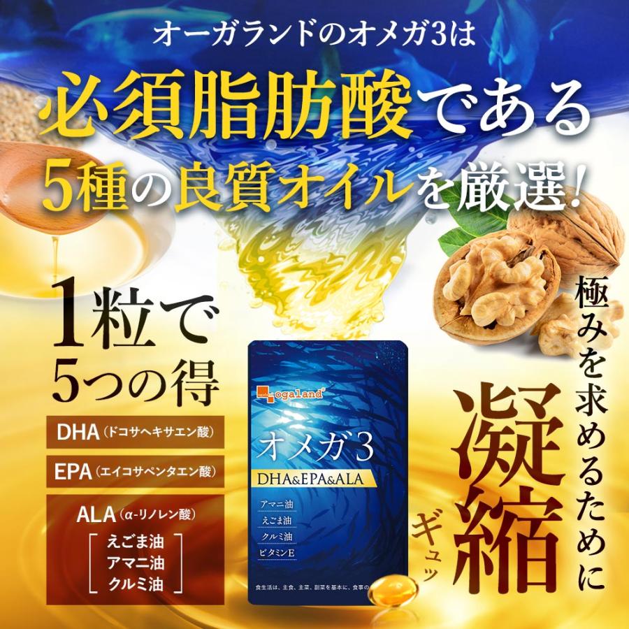 ogaland（オーガランド） オメガ3（約12ヶ月分）DHA EPA サプリ オメガ