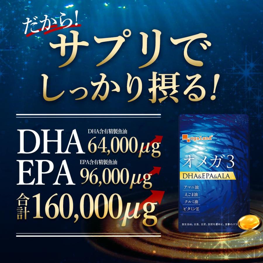 ogaland（オーガランド） オメガ3（約12ヶ月分）DHA EPA サプリ オメガ