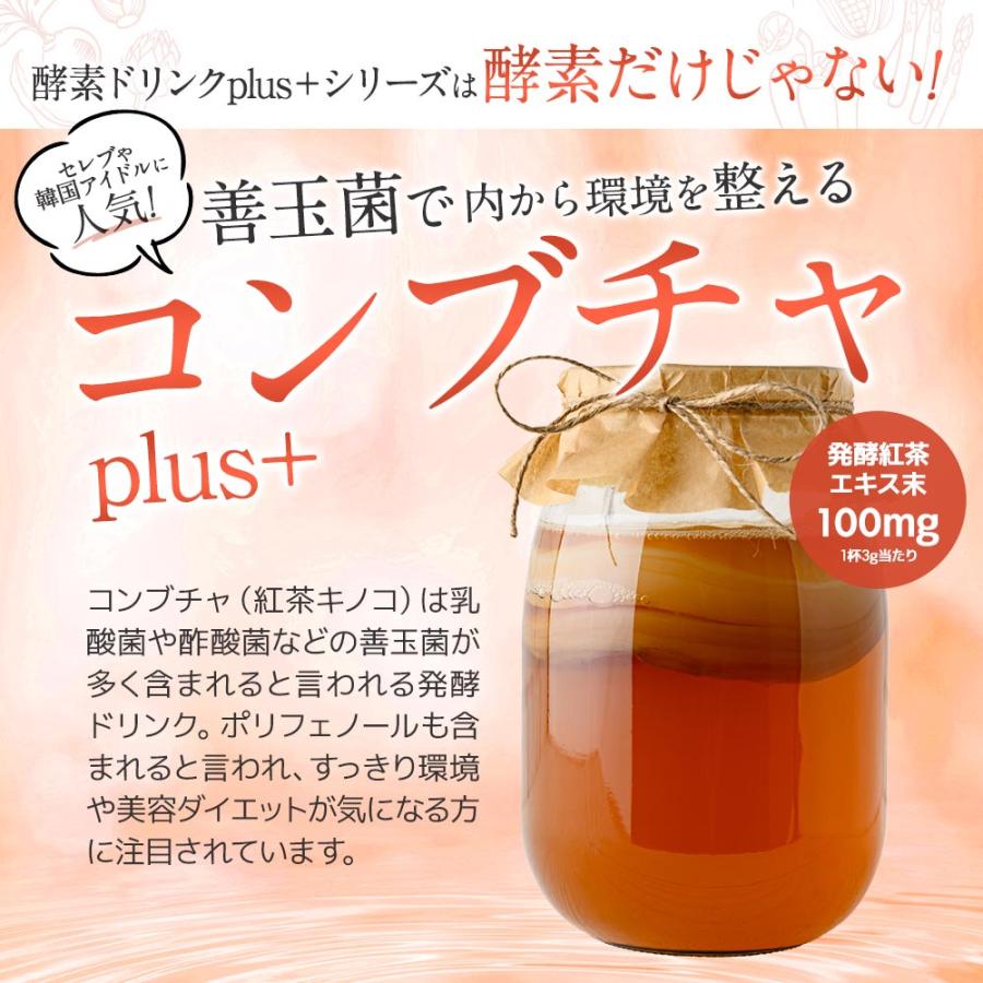 酵素ドリンク コンブチャ plus+（80g） 3個セット アセロラ & カシス味 コンブチャ 酵素121種 ビタミンC 乳酸菌 ポイント利用 | ogaland | 11