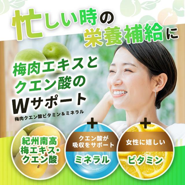 梅肉クエン酸 ビタミン＆ミネラル 約3ヶ月分 梅肉エキス 粒 サプリ サプリメント 元気 ムメフラール  梅 ポイント利用 | ogaland | 04
