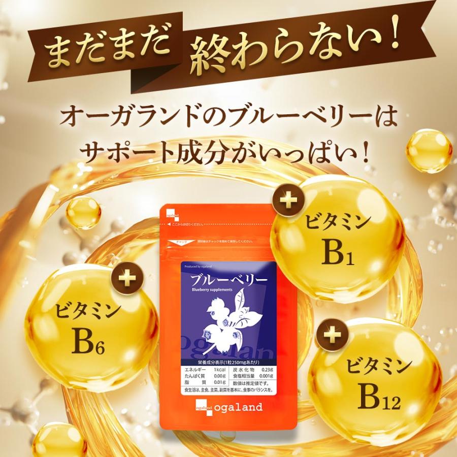 ogaland ブルーベリー サプリ 約1ヶ月分 アントシアニン