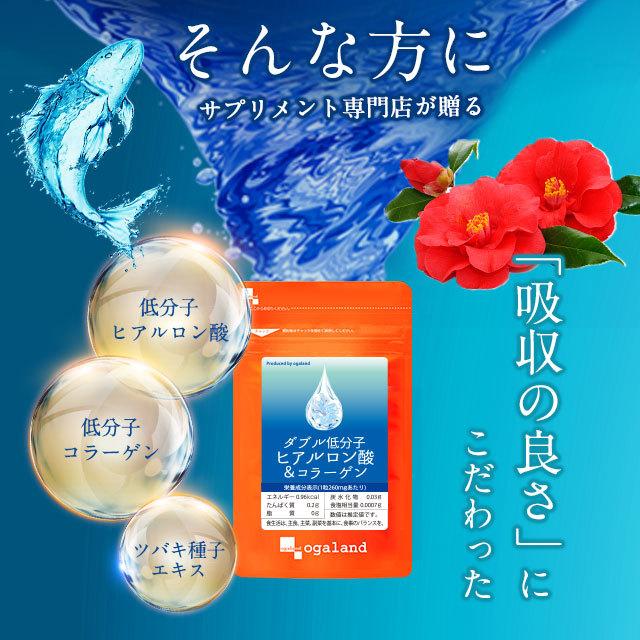 W低分子ヒアルロン酸 コラーゲン (約3ヶ月分) サプリ エイジングケア サプリメント ヒアルロン酸 三大 美容 成分 プラセンタ エラスチン と一緒に :b-ohia:オーガランド Yahoo!店 - 通販 - Yahoo!ショッピング W低分子ヒアルロン酸 コラーゲン (約3ヶ月分) サプリ エイジングケア サプリメント ヒアルロン酸 三大 美容 成分 プラセンタ エラスチン と一緒に :b-ohia:オーガランド Yahoo!店 - 通販 - Yahoo!ショッピング