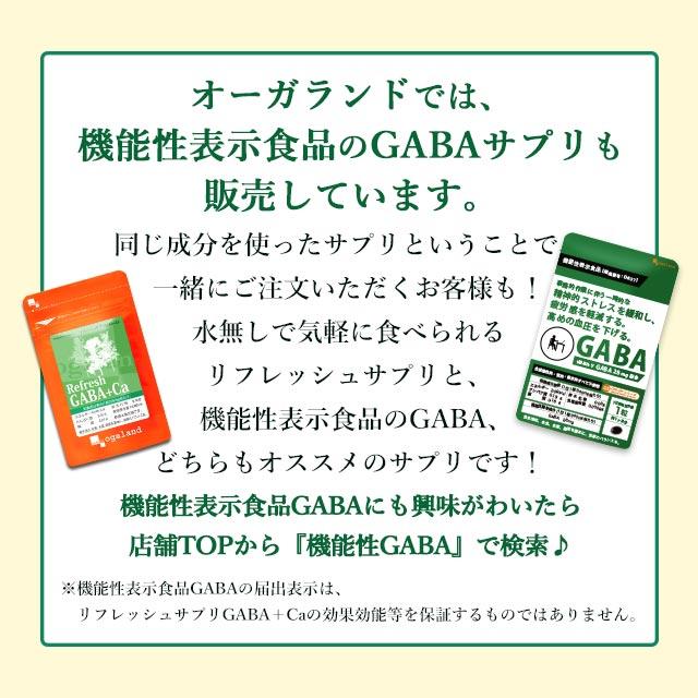 リフレッシュサプリ GABA + Ca （約3ヶ月分） ギャバ サプリメント カルシウム サプリ ミント タブレット 美味しいチュアブル ポイント利用 | ogaland | 15