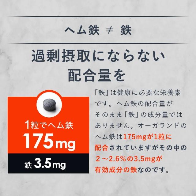 ヘム鉄 ＆ ビタミン （約3ヶ月分） 鉄 サプリ サプリメント ビタミンB6 ミネラル 栄養機能食品 皮膚 や粘膜の 健康維持を助ける ビタミンB12｜oga｜10