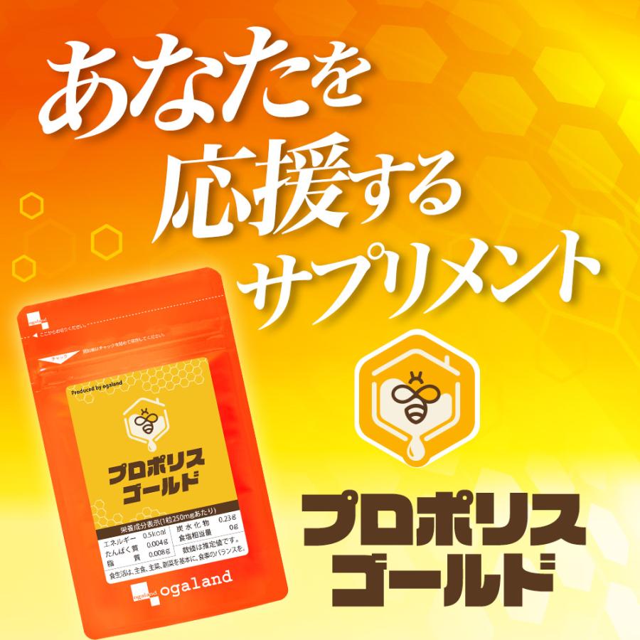 プロポリスゴールド （約3ヶ月分）サプリメント サプリ フラボノイド プロポリス 季節の変わり目 ポリフェノール アルテピリン酸 ポイント利用 | ogaland | 07