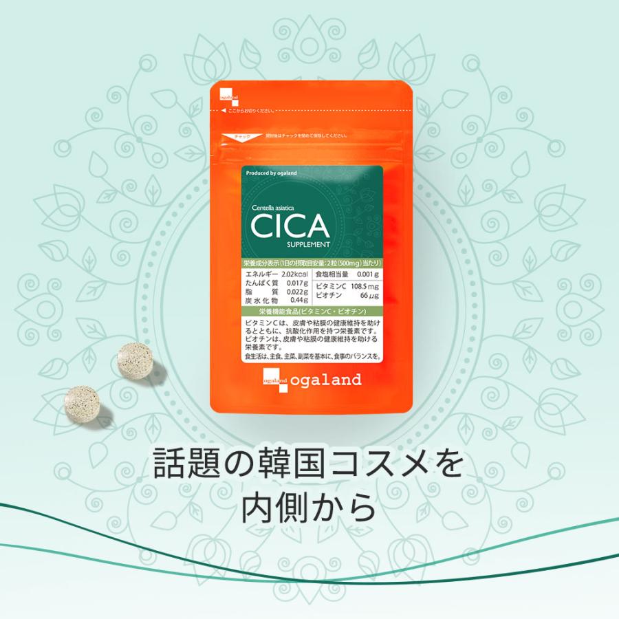 CICA （約1ヶ月分） サプリ ビオチン サプリメント ビタミンC ハトムギ コラーゲン シカ 美容 栄養機能食品 1日たった50円｜oga｜14