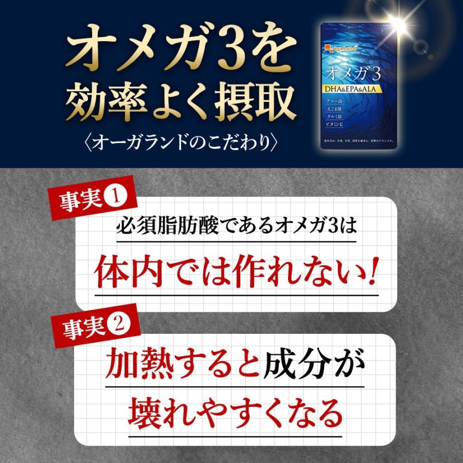 ogaland（オーガランド） オメガ3 dha epa サプリメント（約3ヶ月分