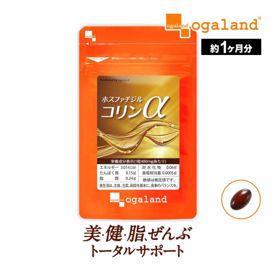 ホスファチジルコリンα （約1ヶ月分） サプリメント サプリ ダイエット 美容 大豆 レシチン あまに油 リ亜麻仁油 リノール酸 送料無料 健康 ポイント利用 | ogaland