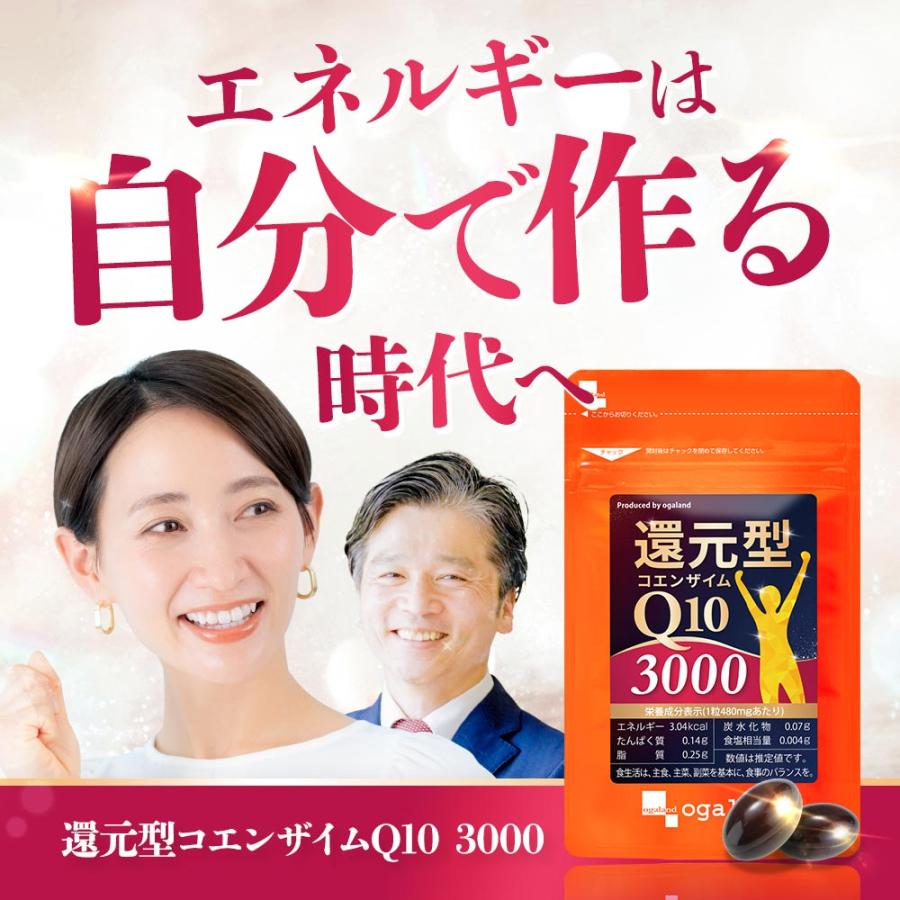 還元型コエンザイムQ10 3000（約6ヶ月分）コエンザイムQ10 還元型 サプリ サプリメント カネカ社製 カネカ pqq 亜鉛 鉄 ビタミンB ビタミンD ポイント利用の画像