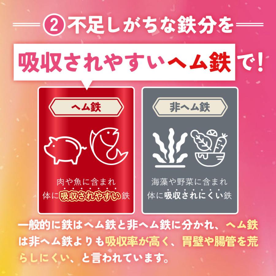 マルチビタミン＆ヘム鉄＆葉酸（約6ヶ月分）オールインワン 葉酸 鉄 ビタミン サプリ サプリメント 栄養機能食品 ビタミンC ビオチン 美容 女性 ポイント利用_8