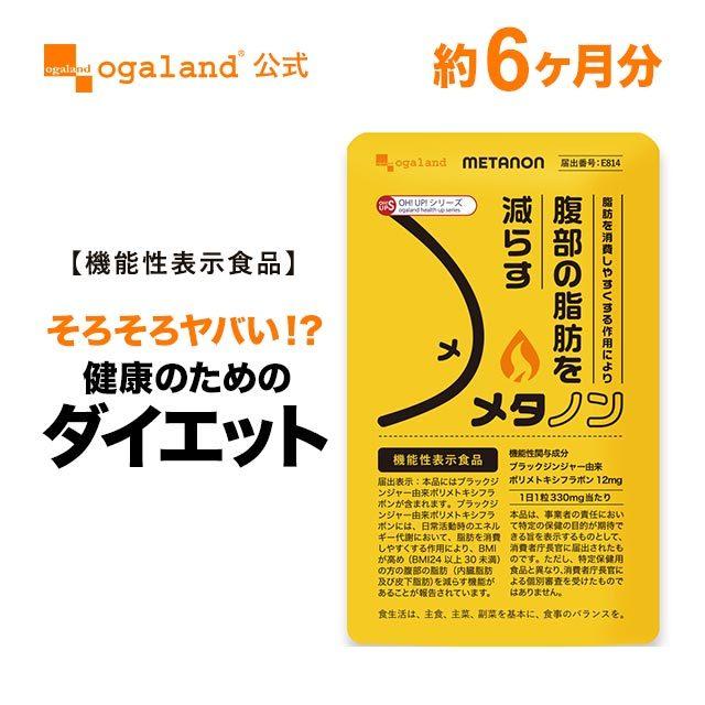メタノン （約6ヶ月分） ブラックジンジャー サプリ ダイエット  サプリメント 機能性表示食品ビタミンB1 B2 B6  BMI 脂肪を減らす L-カルニチン ポイント利用 | ogaland