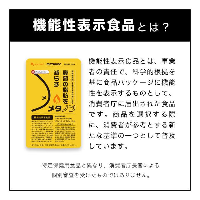 メタノン （約1ヶ月分） ブラックジンジャー 機能性表示食品 サプリ サプリメント ダイエット ビタミンB1 B2 B6 送料無料 BMI 脂肪 L-カルニチン ポイント利用 | ogaland | 10