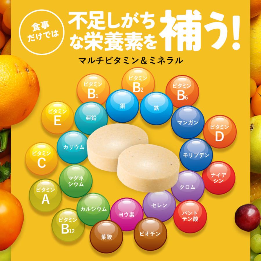 マルチビタミン & ミネラル （約1ヶ月分） サプリ ビタミンc d e b 亜鉛 鉄 カルシウム 葉酸 栄養機能食品 | ogaland | 07