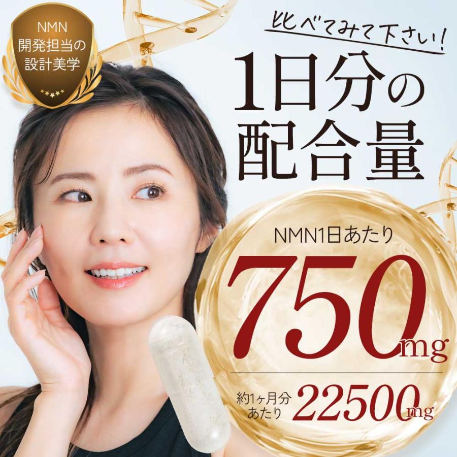 NMNプレミアム22500（約6ヶ月分）サプリ 日本製 3粒で750mg 女性に人気 サプリメント 高純度99% ビタミン 小粒で飲みやすい 耐酸性カプセル ポイント利用