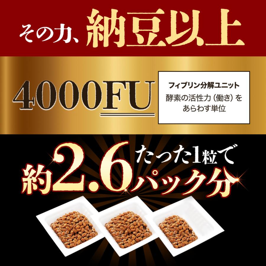 ナットウキナーゼ プレミアム 4000FU （約3ヶ月分） 納豆キナーゼ サプリ サプリメント プリン体無し 酵素 納豆が苦手 嫌いな方に コレステロール ポイント利用 | ogaland | 04