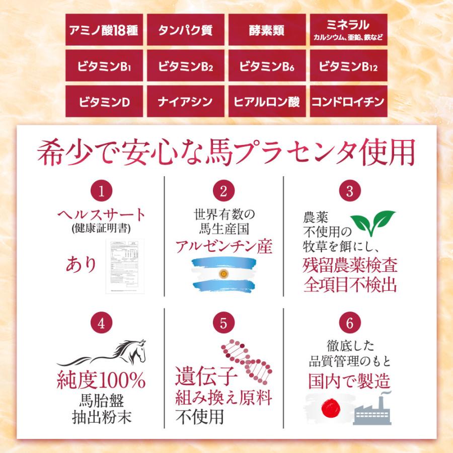 酵素ドリンク プラセンタ plus+（80g）（6個セット）馬プラセンタ 純度 100% 粉末 ベリー&カシス味 ザクロ 甘味料 乳酸菌100億個 黒酢もろみ末 ポイント利用_10